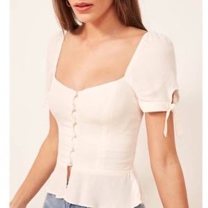Reformation Holland Top - Ivory Size 6